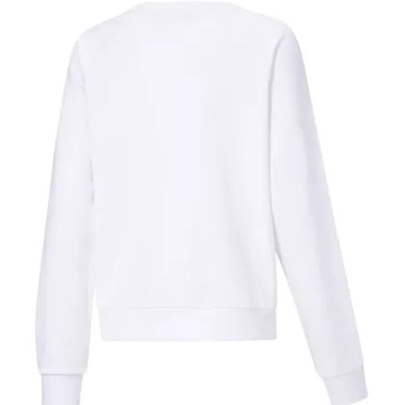 PUMA Women Logo Active Sweatshirt--White - Picture 2 of 3